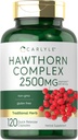 カルライル・ホーソーン・ベリーコンプレックス 2500mg カプセル | 120 カウント | エキス末 | 男性・女性向け | 非GMO&グルテンフリーサプリメント