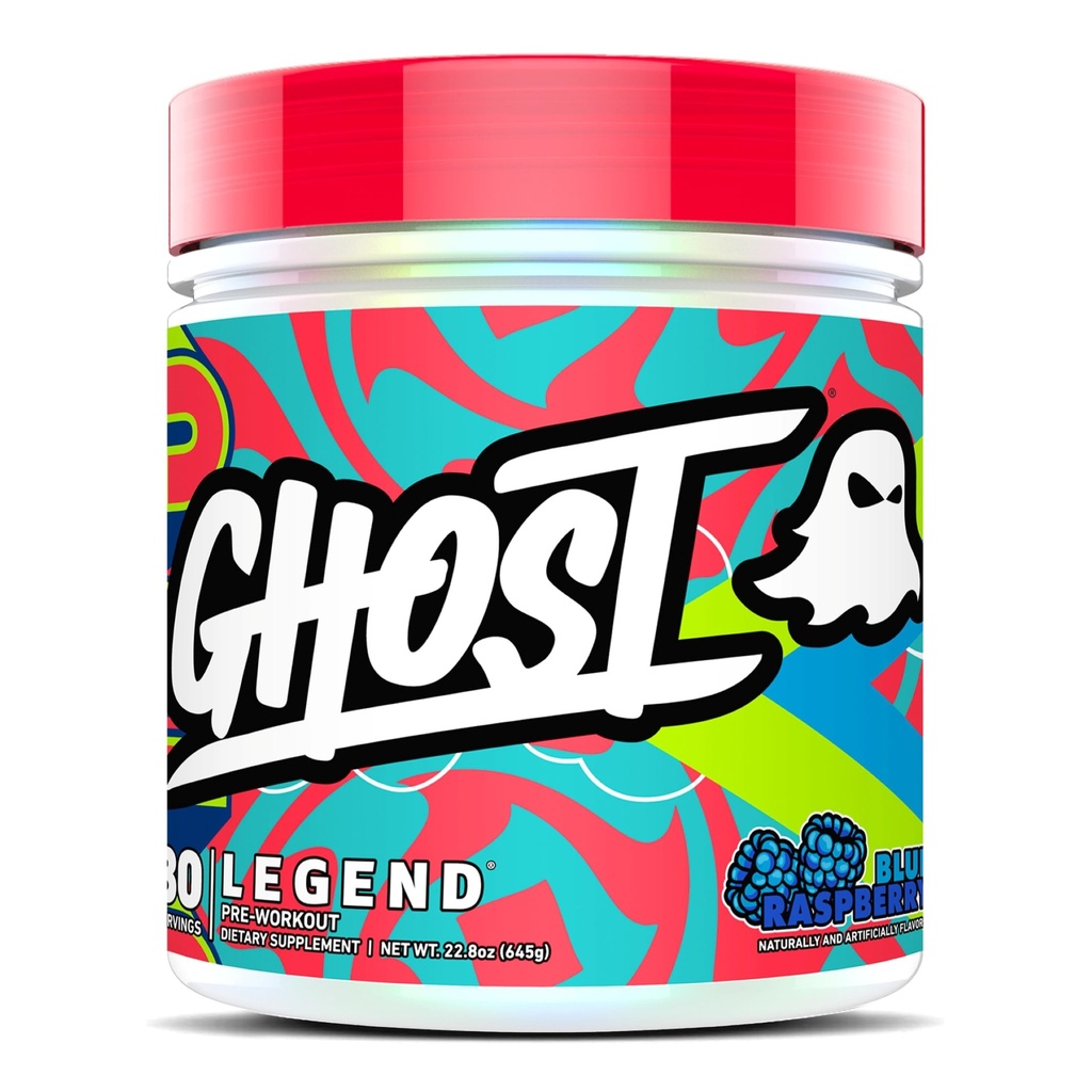 GHOSTレジェンドプレワークアウトパウダー、ブルーラズベリー - 30サービング - コリン、L-シトルリン、およびエネルギー&フォーカスのためのベータアラニンと男性&女性のためのプレワークアウト