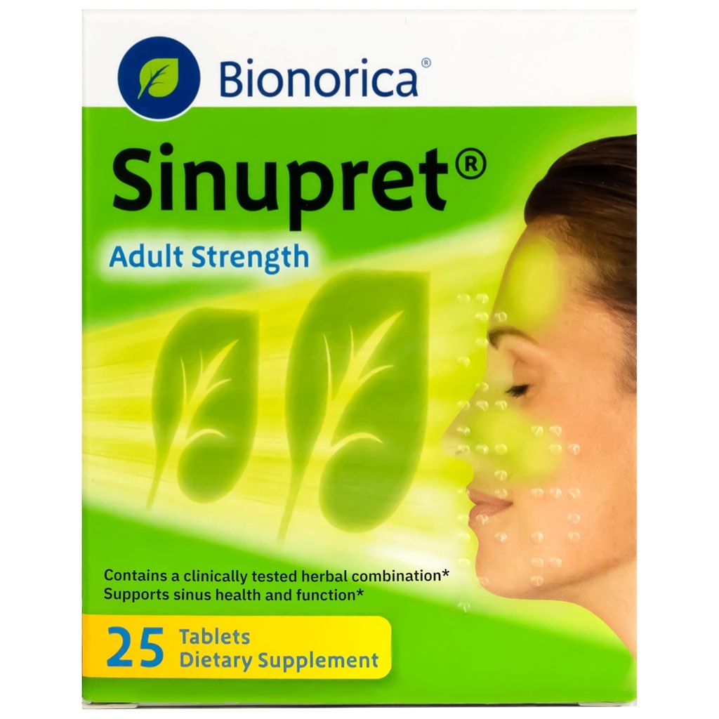 Bionorica Sinupretの大人の強さのSinus -免疫サポート補足-すべての自然な-草の鼻のパッセージ及び免除ブースト- 25のタブレット