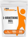 BulkSupplements.com L-Ornithine HClパウダー - Ornithineサプリメント、アミノ酸サプリメント - Gluten無料、給食あたり1g、500g(1.1ポンド)(パッケージ1)
