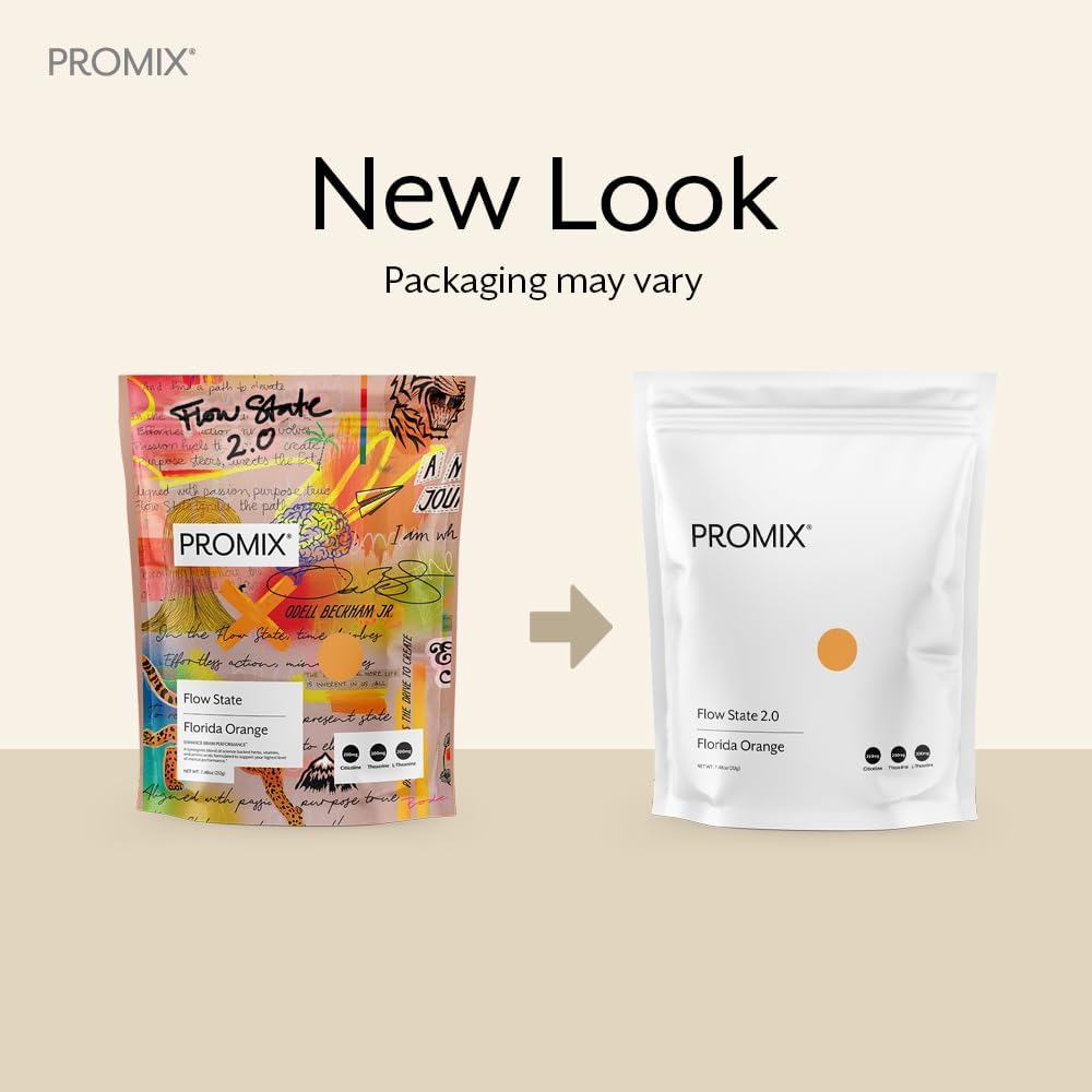 ProMix栄養フロー状態 - Lチロシン、テアクリン、ビタミン、カフェイン無料 - 向知性サプリメント - オレンジ - 30サービング