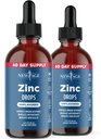 Liquid Zinc Drops for All Ages by NEW AGE - Zinc Sulfate for Immune Support, Vegan, Non-GMO & Gluten Free, 60 Day Supply, 2-Pack