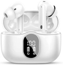 Btootosの無線Earbuds Bluetooth 5.4のヘッドホーンはイヤホーンIP7の騒音の取り消しのMic LED表示が付いているステレオの耳芽を基づかせていましたりラップトップのパッドの電話のための36Hのプレータイムを防水しますスポーツのワークアウトの白