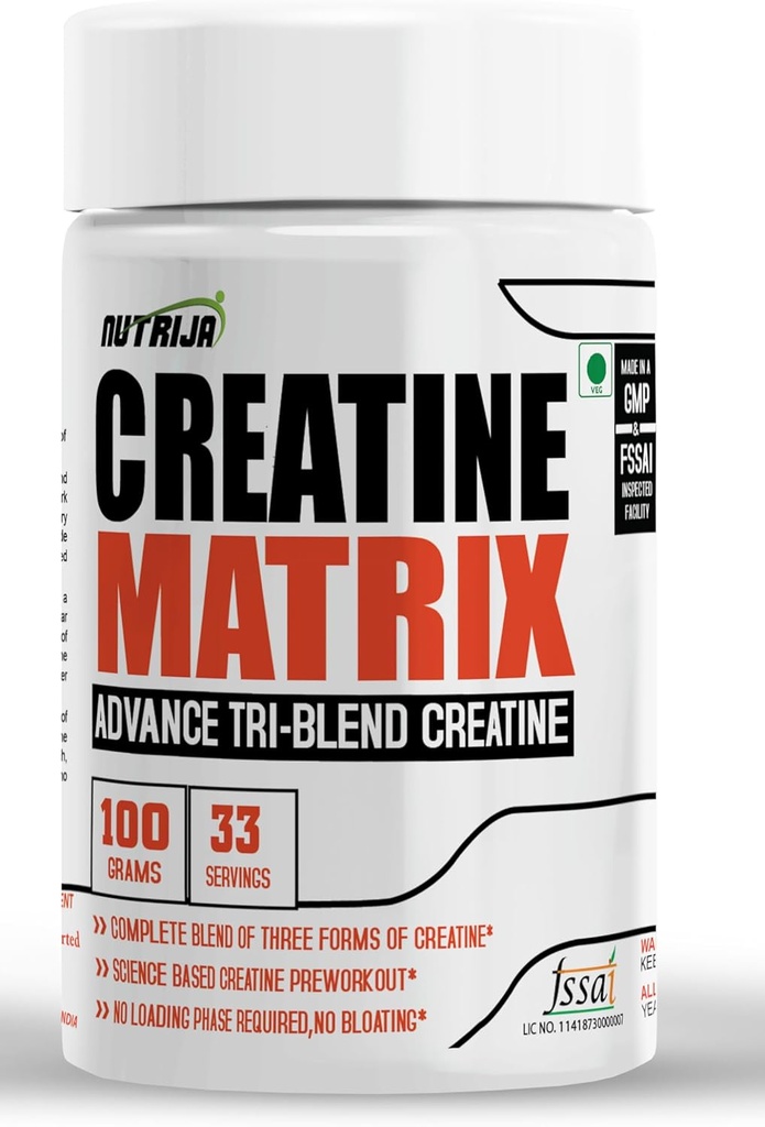 CREATINE MatrixTM - クレアチンHCL、クレアチン硝酸塩&マグネシウムキレートの完全ブレンド - 100グラム(パイナップル)