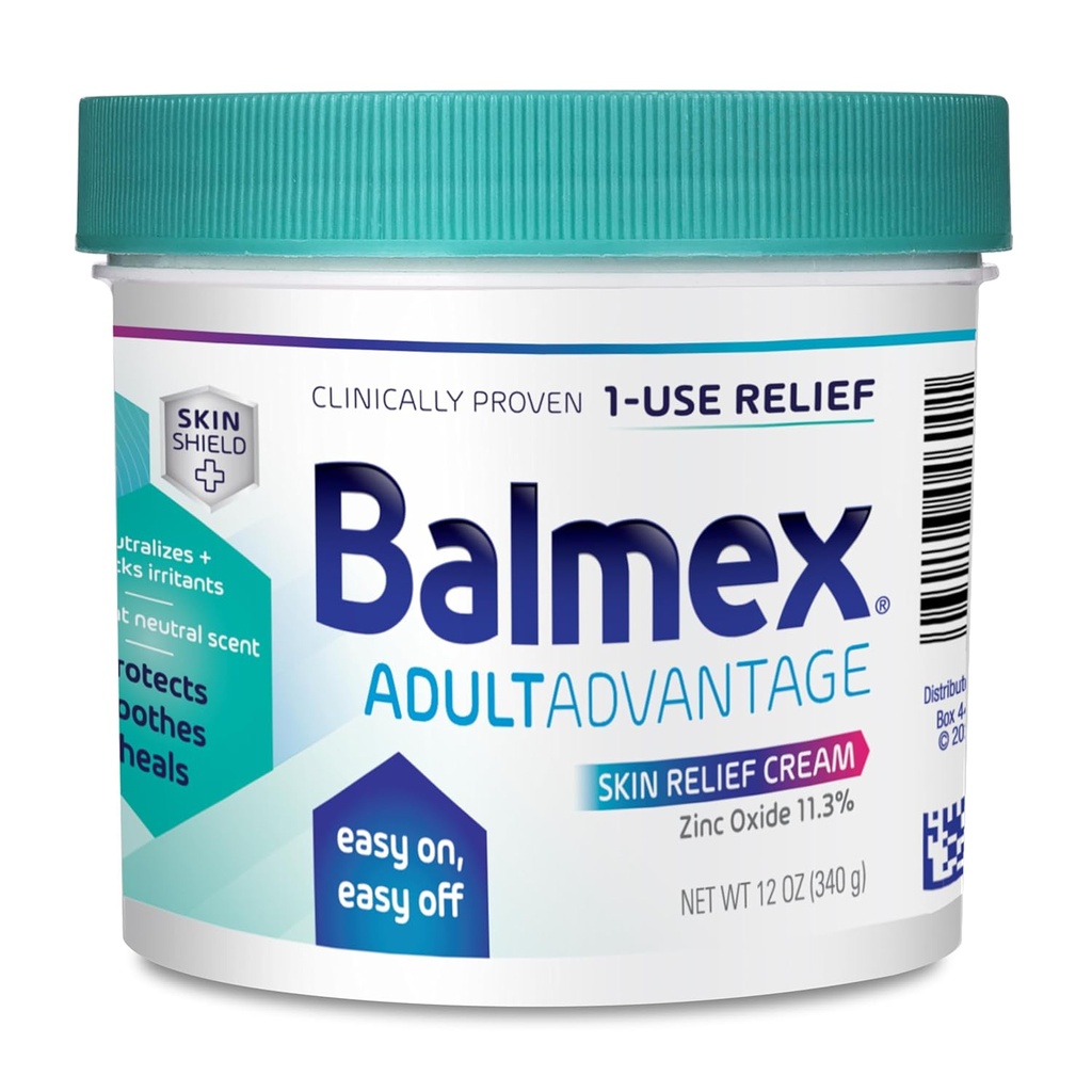 BalmexのIncontinenceの心配、容易のための大人のRashの救助の障壁のクリーム、12oz