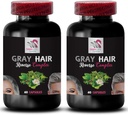 Hair Rejuvenation - Gray Hair Reverse - Youthful Hair, Hair Pigmentation, Color Enhancing, Revive Natural Color, Hair Restoration, Restore Vibrancy, Hair Care Solution 2 Bottles 120 Capsules