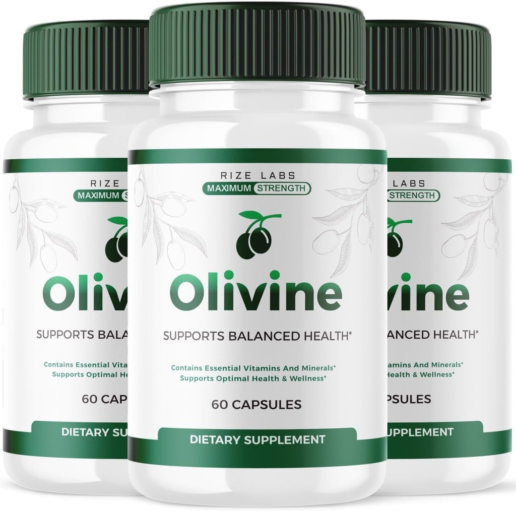 rize labs (3 Pack) Olivine Weight Loss Supplement, Olivine Superfood Capsules for Total Body Wellness and a Healthy Lifestyle, Olivine Pills for Leaner Physique, Olive Vine Reviews (180 Capsules)