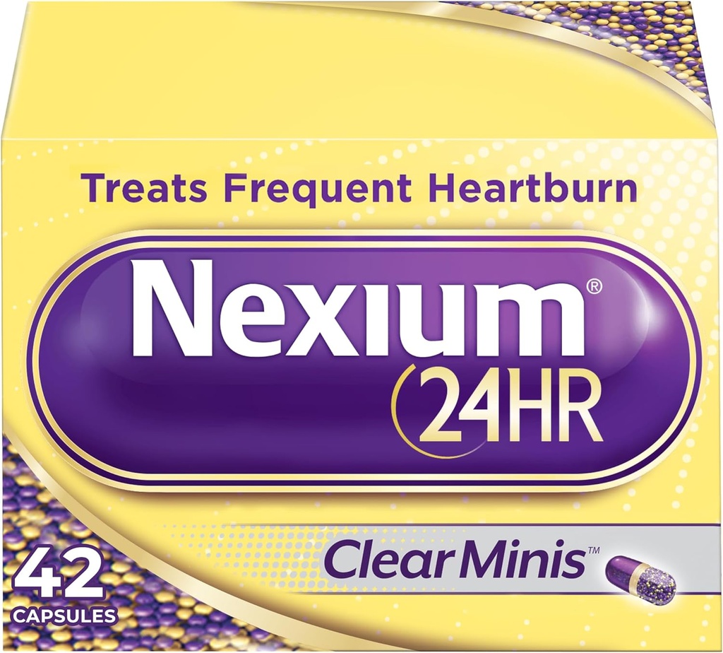 Nexium 24HR ClearMinisの酸の減力剤の心燃剤の救助はFrequent Heartburnからの一日および全夜保護のための解放のカプセル、Esomeprazoleのマグネシウム- 42の計算を遅らせました