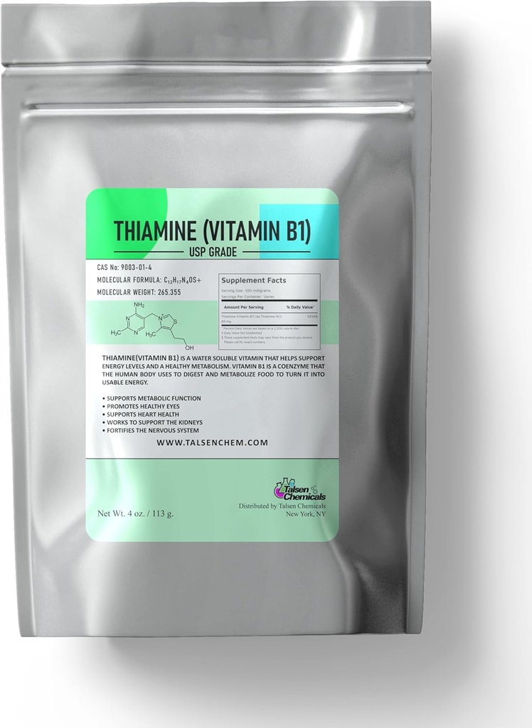 ビタミンB1の補足の粉(4 Ounce/113グラム) ビタミンB1のチアミンの粉はエネルギーMetabolismおよびNerve機能サポートのための食糧を回します