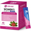 OMOGS女子プロバイオティクス、120-Billion-CFU、18 Strains、3プレバイオティクスとクランベリー抽出物、免疫ブースター、消化の健康、腸の健康と腟の健康に役立ちます