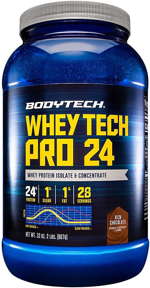 BODYTECH Whey Tech Pro24パウダーリッチチョコレート(2ポンド/ 28サービング)