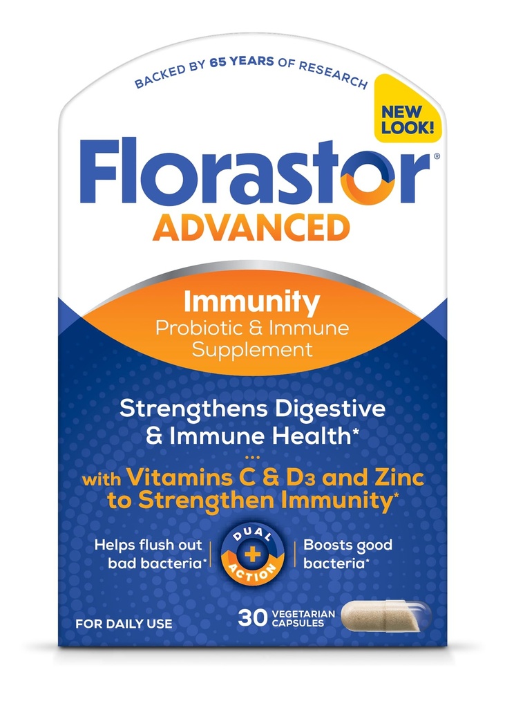 Florastorは女性および人のSaccharomyces Boulardii CNCM I-745プラス亜鉛、ビタミンC及びD3 (30カプセル)のための免除のブーストの毎日のプロバイオティック及び免疫サポート補足を選びます