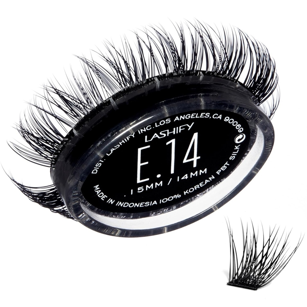 Lashify 極端な 14 mm Gossamer DIY Eyelash Extensions Refill, ブラック, 簡単な偽の Lashes へ Add Tremendous ボリューム
