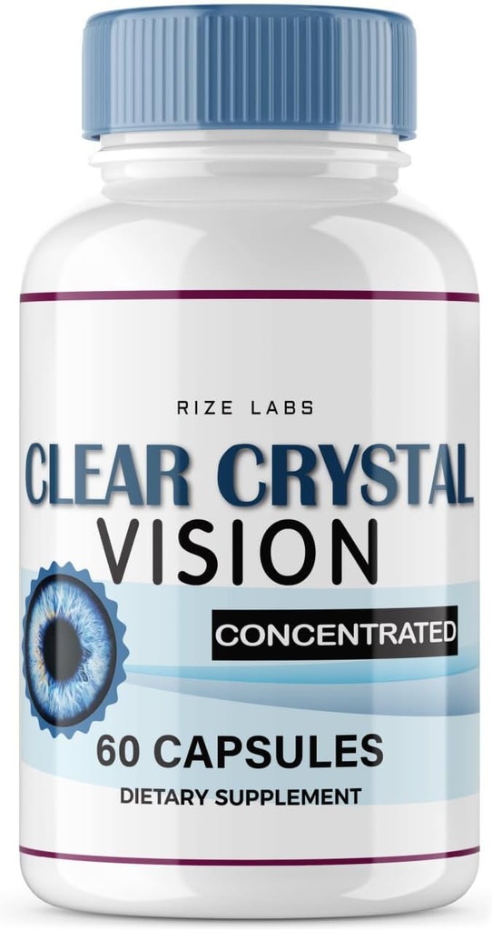 rize labs Clear Crystal Vision Supplement, Clear Crystal Vision for Blurry Eyes, ClearCrystal Vision to Support Healthy Eye Functions, Clear Crystal Vision Formula Reviews (60 Capsules)