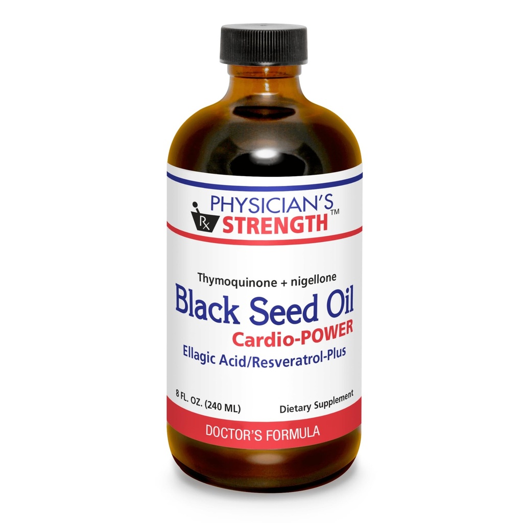 フィジシャンの強さの黒の種Cardio力- 8のflのoz - Ellagicの酸/Resveratrolプラス-サポートよりよい健康-非GMO - 48のサービング