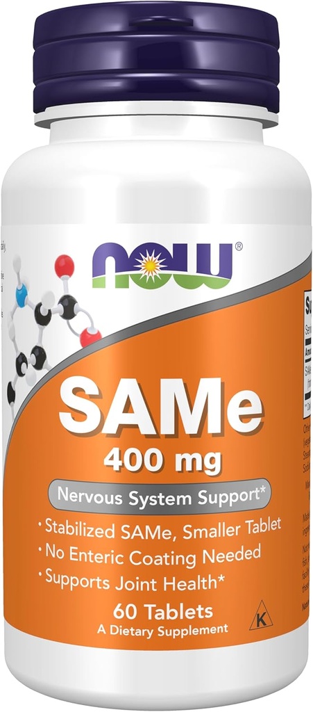 NOWの食糧補足、SAMe (S-Adenosyl-L-Methionine) 400のmgの神経系サポート*、60のタブレット