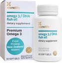 Xtendlife Omega 3 DHA Fish Oil - 1100mg with 700mg DHA and 300mg EPA - Omega 3 6 9 Supplement for Heart and Brain - 1 Month Supply (60 Count)