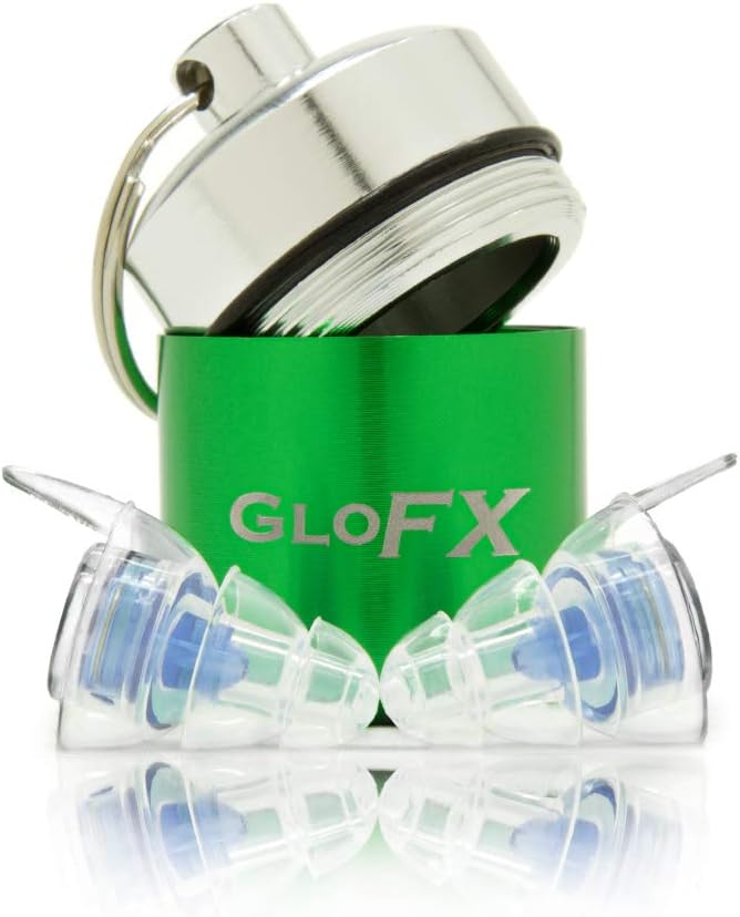 Glofxイヤープラグ - 音楽イベントのコンサートやフェスティバルのための快適な補聴器保護 - ミュージシャンのノイズキャンセリング再利用可能なイヤープラグハイファイ