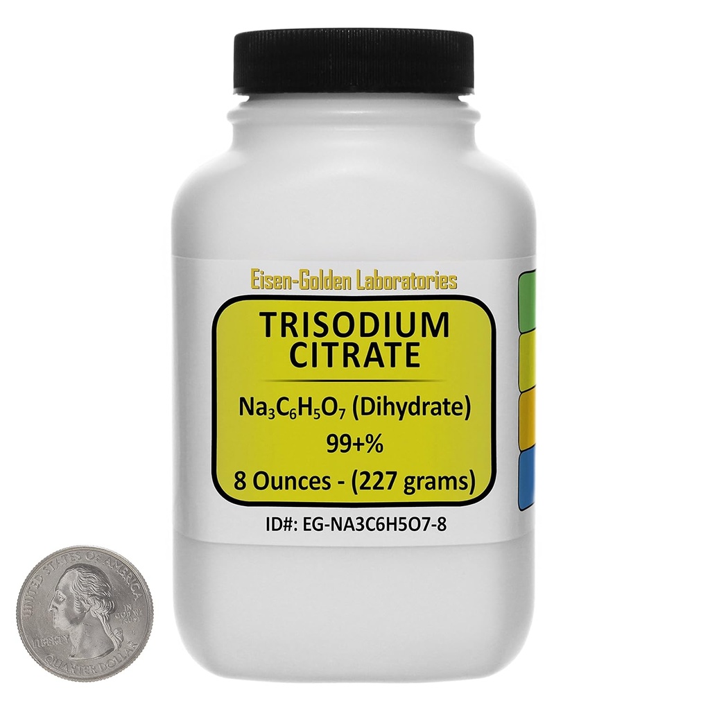 Trisodium のクエン酸塩 [Na3C6H5O7] スペース セーバーのびんの 99+% USP の等級の粉 8 Oz