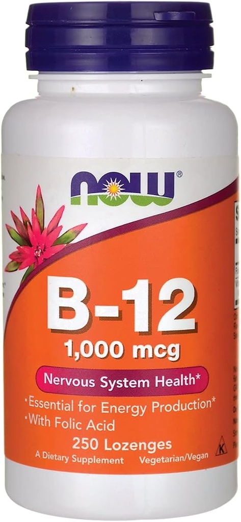 NOW B-12 1000mcg 250 ローゼンジ