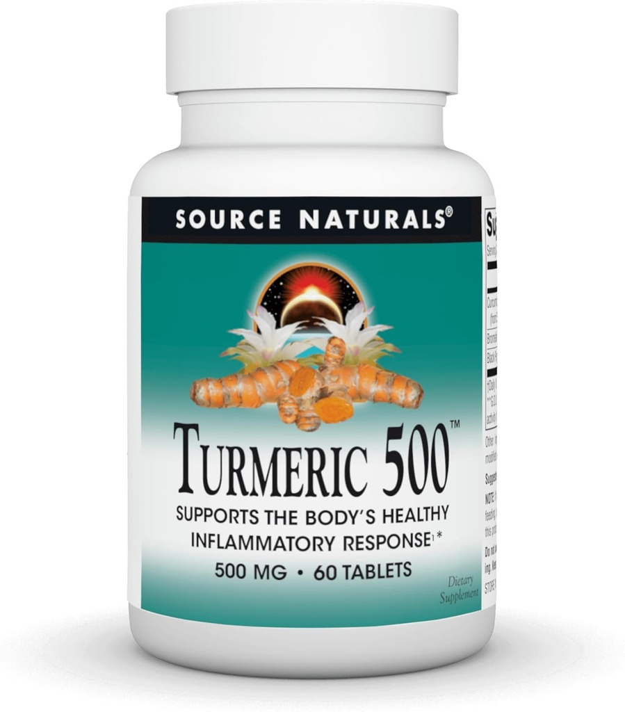 源のNaturalsのTurmericは、ボディの健康な炎症反応*、500のmg - 60のタブレットを支えます
