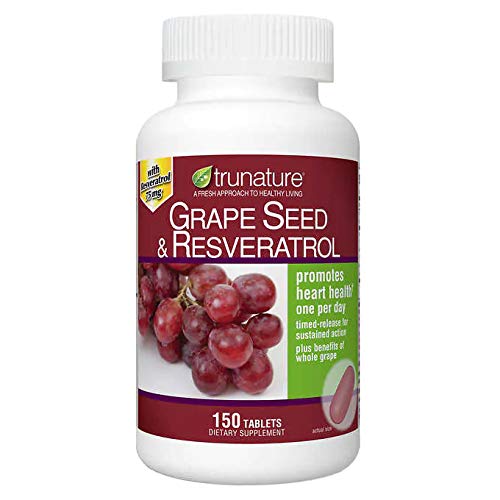 Trunature Grape Seed & Resveratrol 150 ソフトゲル, ボトル