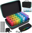 Monthly Pill Organizer 3 Times a Day, 31 Day Pill Organizer 3 Times a Day, Month Medicine Organizer Box, Medicine Pill Boxes with 32 Daily Compartments & Portable 7-Day Travel Medicine Organizing Bag