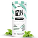 Wonderbelly のアントエード、有効な胸当ておよび即刻の酸の消化の救助、余分強さのChewableタブレット、1000のmg Calciumの炭酸塩無し、Talcか染料、甘いミント、120の計算