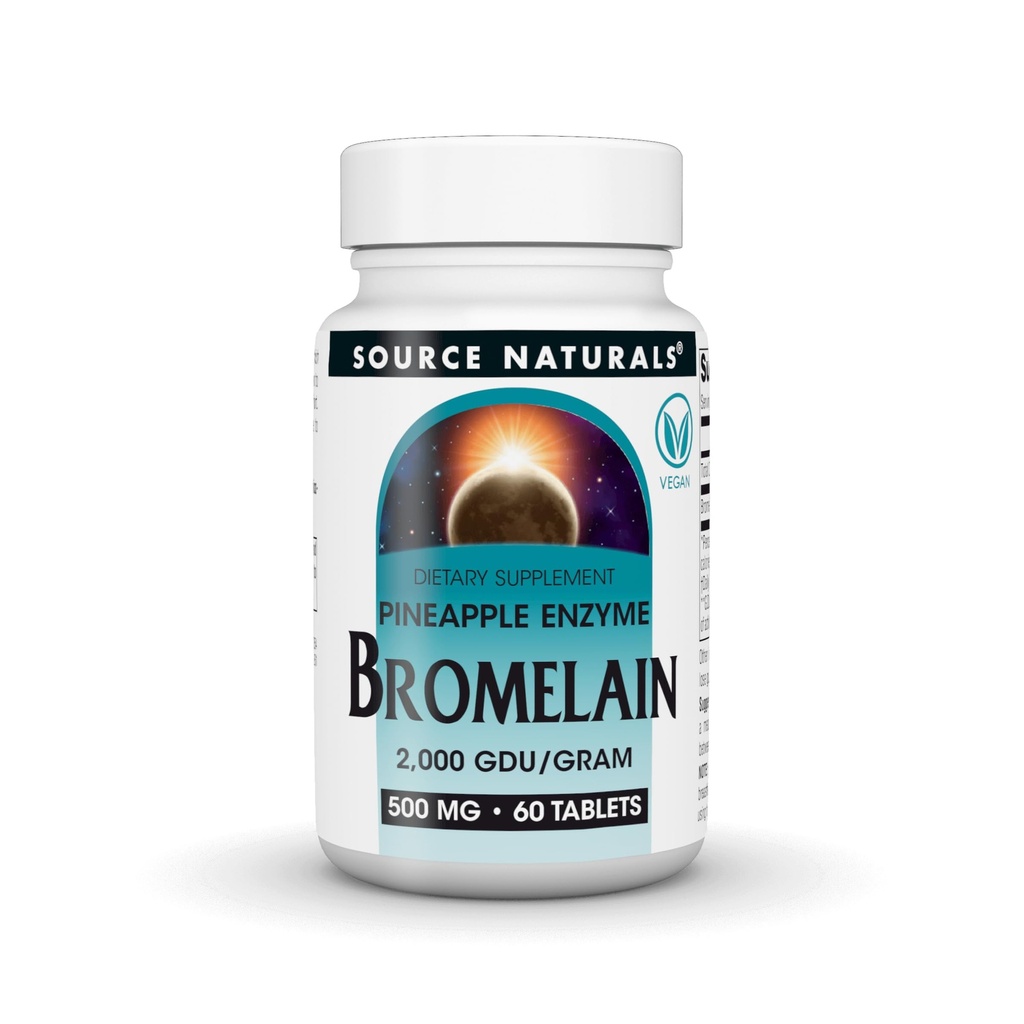 源の自然なBromelain、2000 GDU/GRAMのパイナップル酵素、500 MG - 60のタブレット