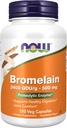 NOW Foodsは、Bromelain(Natural Proteolytic Enzyme) 2,400 GDU/g - 500 mg、自然プロテオリン酵素*、120ベジカプセルを補います