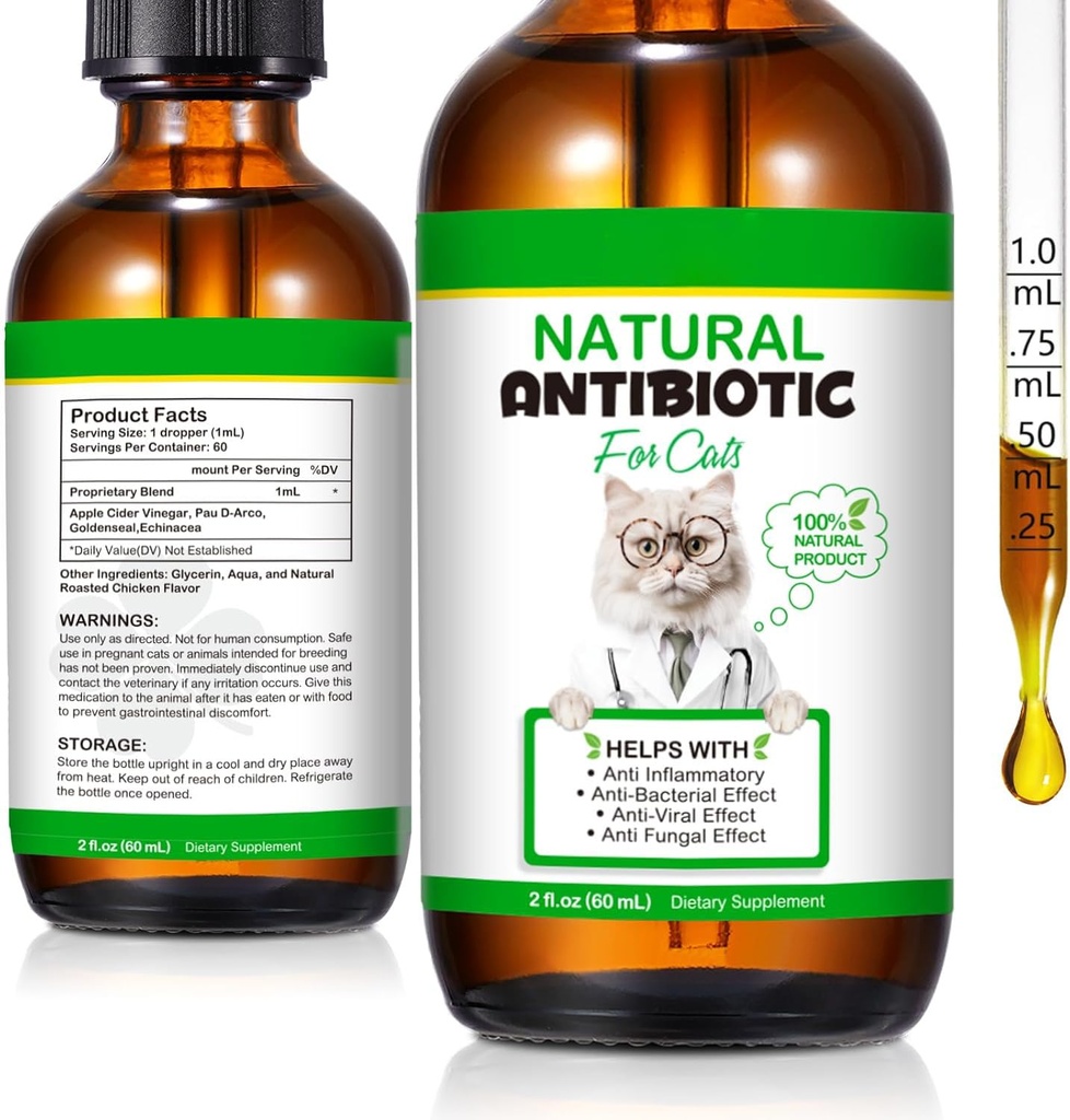 猫、優れた猫の抗生物質の補足、猫のMultivitamin、猫のための自然な抗生物質、猫の抗生物質、猫の抗生物質は免疫及び猫のアレルギー救助2 Fl Ozを支えます