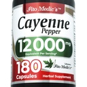 FITO MEDIC'S Lab | カイエンペッパーカプセル オーガニック | カイエンペッパーエキス | 600 mg 20:1 3-カプセルサービング | 180カプセル