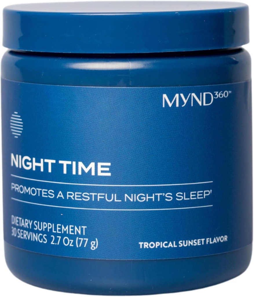 ヌスキン MYND360 ナイトタイム睡眠補助剤 | マグネシウム&メラトニン睡眠サプリメント | マグネシウムクエン酸塩パウダー | 休眠を促進 | ノンハビット マグネシウムサプリメント成形