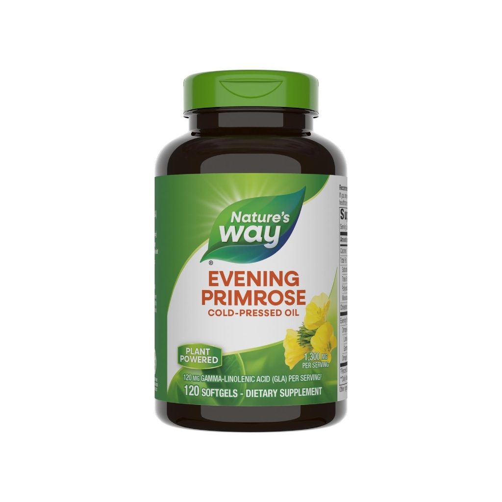 Nature's Way Evening Primrose Oil, Cold Pressed, 120 mg GLA/サービング(1), 120 Softgels (パッケージ 5 月 Vary)