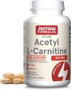 JarrowフォーミュラアセチルL-カルニチンカプセル - 500mg - 60カウント - 脳の健康と脂肪酸代謝のために - 野菜カプセル - 非GMO - グルテンフリー