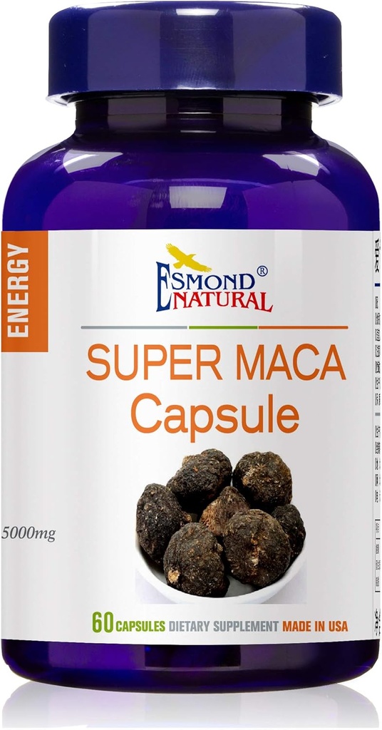 Super Maca Capsule (Energy Enhancer & Mood Stabilizer), USA, FDA, GMP, NPAC-5000mg, 60 Capsules