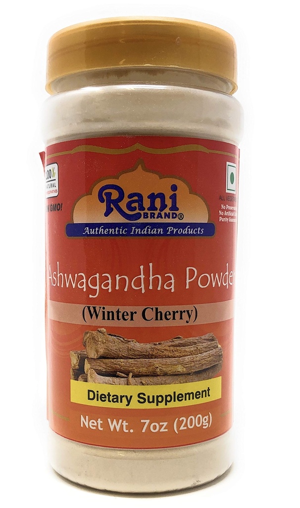 Rani Ashwagandhaパウダー(withania Somnifera) 7oz(200g) PETジャー～オールナチュラル | ノーカラー | グルテンフリー対応 | 完全菜食主義者 | ノンGMO | ソルト・フィラー | インドの起源