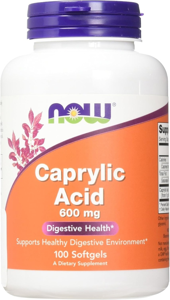 Now Foods, Caprylic Acid, 100 sgels (Pack of 2)