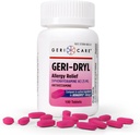 Geri-Dryl Allergyリリーフ錠(100カウント) by GeriCare|Diphenhydramine HCI 25mg Antihistamine錠 for Sneezing, Runny Nose, Itchy Throats & Eyes|アダルト&キッズ向け抗アレルギー薬