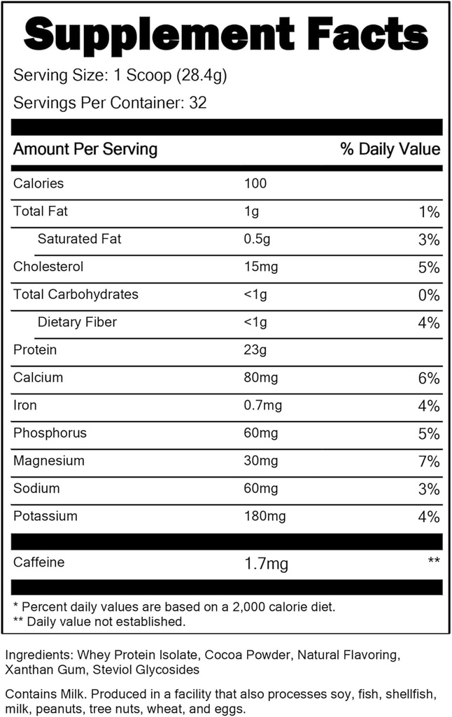 ポーションマスターCFM Wheyの隔離蛋白質の粉、2 LB、23gの低い炭水化物、低脂肪、冷たい処理される、速い吸収、筋肉成長及び回復サポート(チョコレートBrownie)