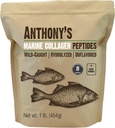 Anthony's Hydrolyzed Marine Collagen Peptides, Gluten-Free, Paleo, Keto フレンドリー, Unflavored, 1-ポンド
