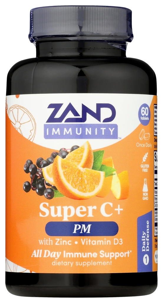Zandの免除の極度のC+ PMのMelatonin、1000mgのPureWay-CのビタミンC、亜鉛、D3及びElderberryの高められた吸収- 60のタブレット、30のサービング