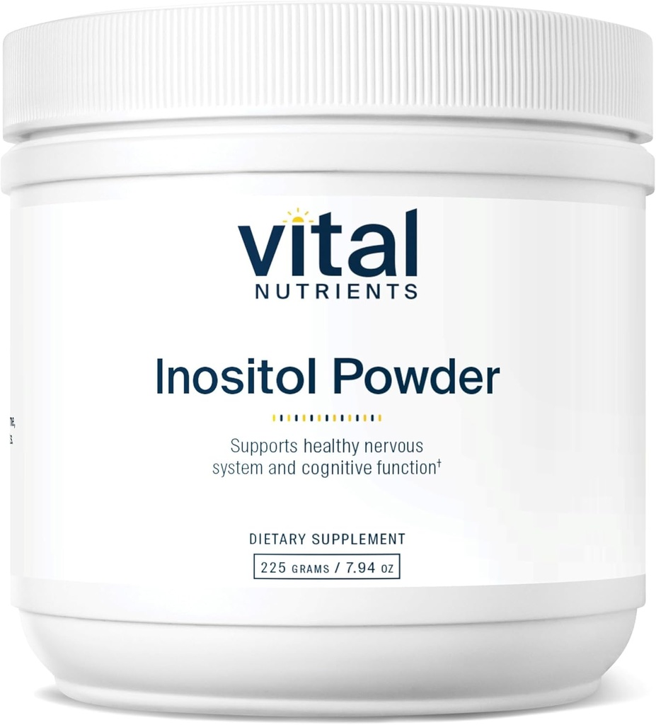 Vital Nutrients Inositol Powder | Myo Inositol Supplement for Women and Men | Supports Energy, Nervous System, Metabolism & Ovarian Function* | Vegan, Gluten, Dairy, Soy Free | 56 Servings