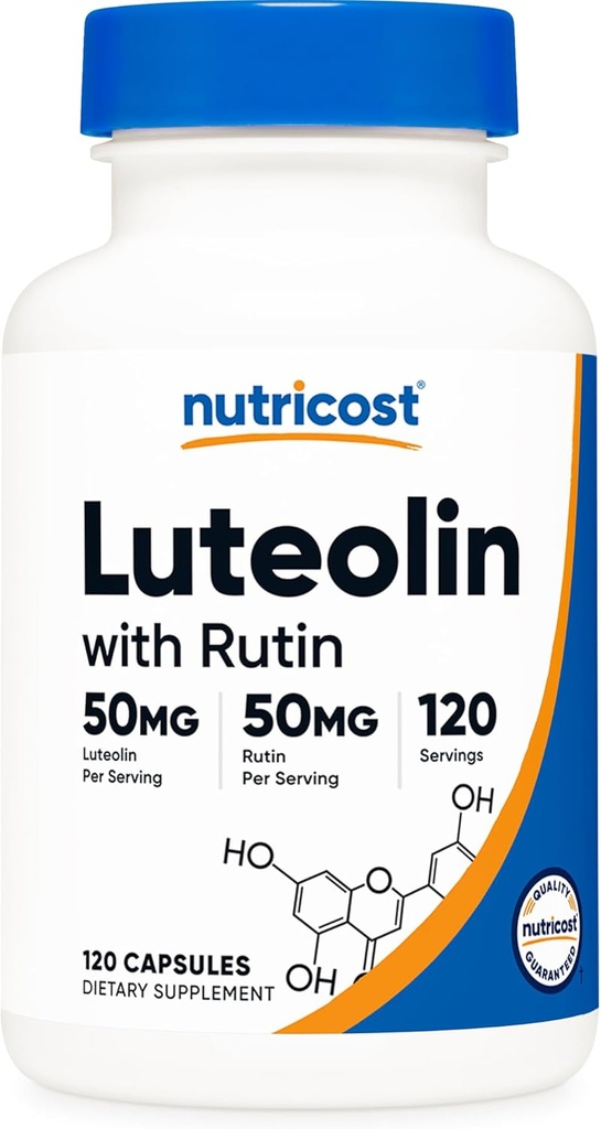 ルチンコンプレックス100mg(50mg Luteolin、50mg Rutin)とNutricost Luteolin 120カプセル - ベジタリアン、非GMO、グルテンフリー