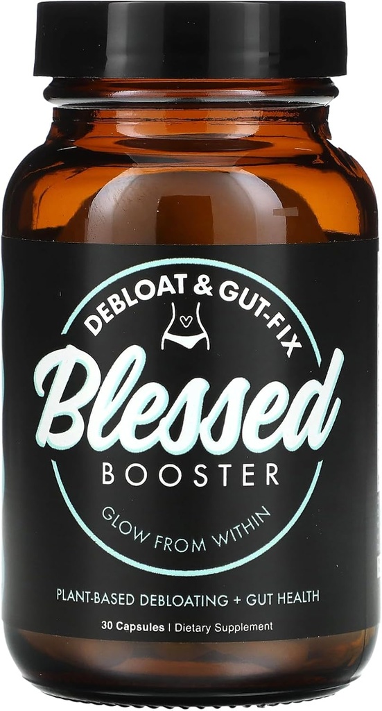 祝福されたブースターDe-Bloat&Gut Fix - 毎日のDe-Bloat&Bloatの健康と水保持、消化酵素、植物ベースの、ビーガンフレンドリー、グルテンフリー、砂糖フリー(30カプセル))