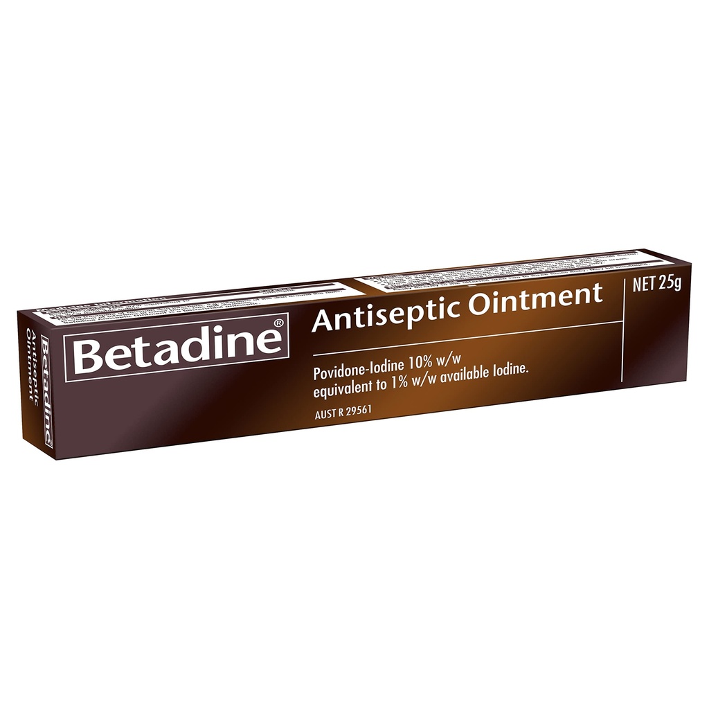 Betadineの防腐剤の軟膏25g