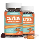 2 パック砂糖無料セイロンシナモングミー 2000MG, クロムとシナモンバークとシナモンサプリメント, ビーガン, 非GMO, グルテンフリー,120 ガミー