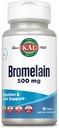 KAL Bromelain 500 mg, 消化と共同サポートサプリメント, 消化酵素, パイナップル抽出物, 急速な崩壊, ビーガン, 乳製品や大豆なしで作られた, ラボ検証済み, 60 サービング, 60 錠