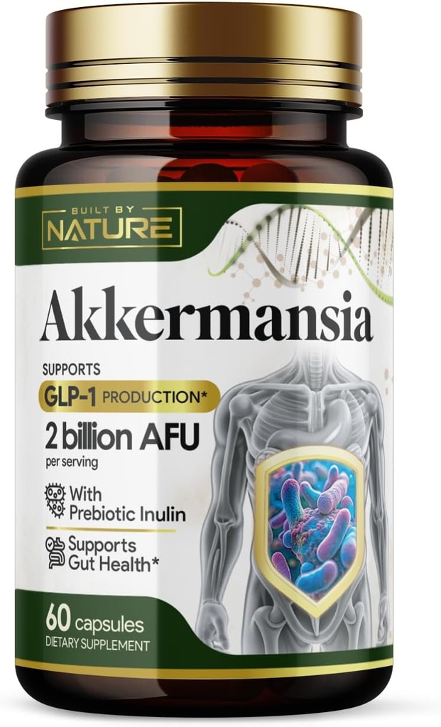 Nature Akkermansia Muciniphila Probiotic Supplement - 2 Billion AFU - GLP-1、免疫&消化管の健康をサポート - 60 遅延リリースカプセル