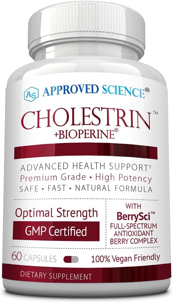 承認された科学のCholestrin - Lipidのレベル サポート - 酸化防止剤、Lecithin、Berberine HCL、ベリー、BioPerine - 60のカプセル-米国製